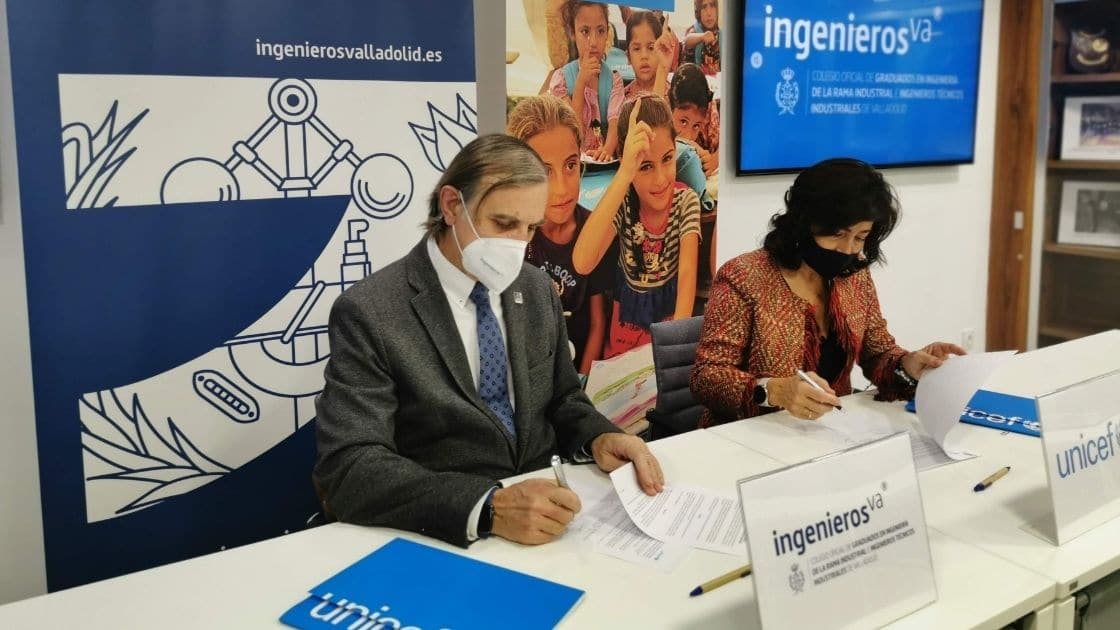 firma convenio UNICEF ingenierosVA