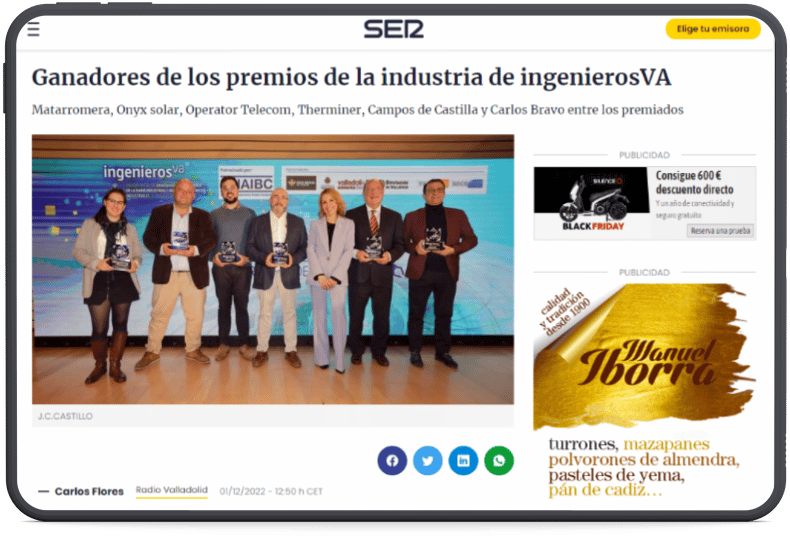 cadena SER V Premios de la Industria - ingenierosVA